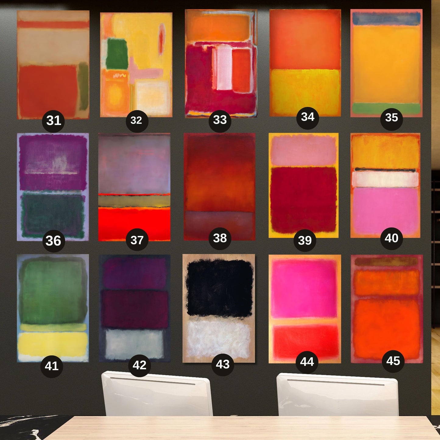 Custom Mark Rothko Canvas Prints: Abstract Minimalism Triptych Set (set Of 3)