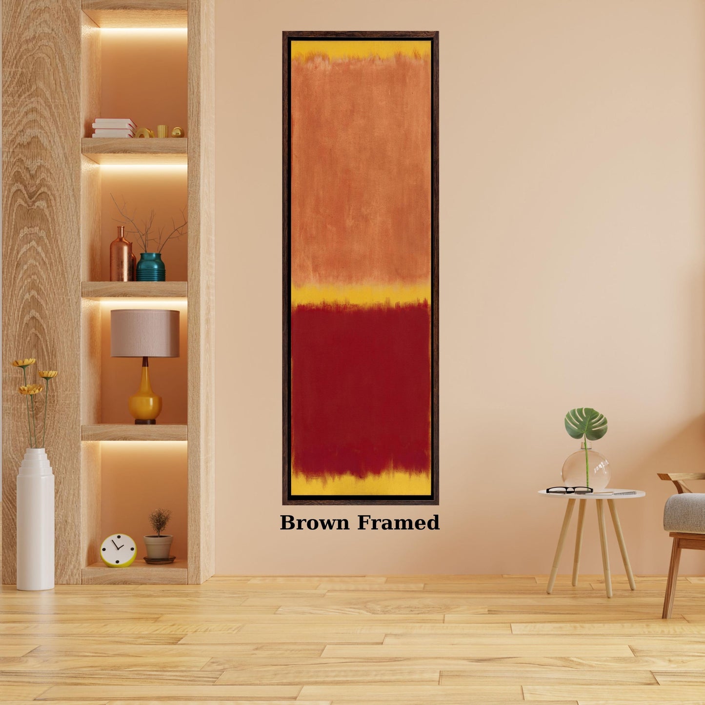 Long Narrow Canvas Wall Art Vertical Nature Print Tall Modern Mark Rothko Style Wall Decor for Hallway, Entryway or Small Space art