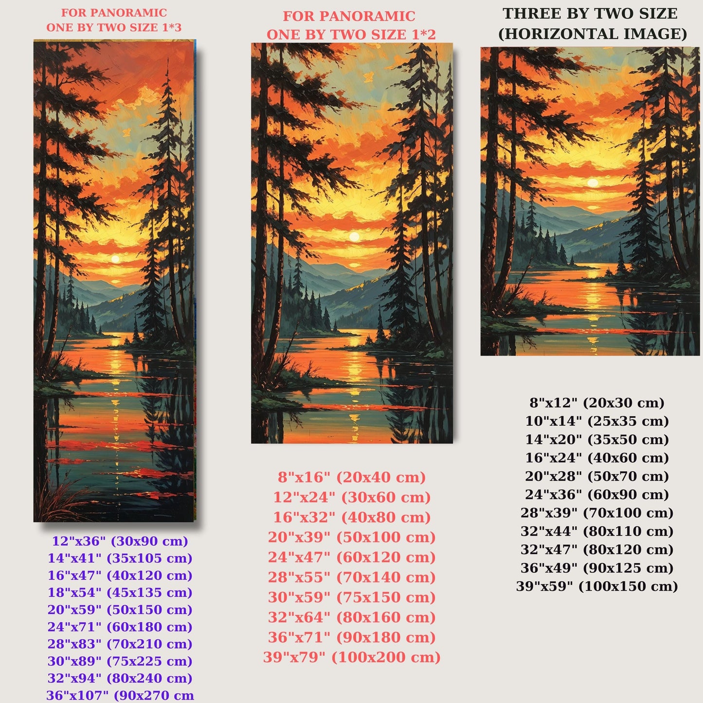 Long Narrow Canvas Wall Art Vertical Nature Print Tall Modern sun Tree or Mountain Wall Decor for Hallway,Entryway Small Space Styling Print