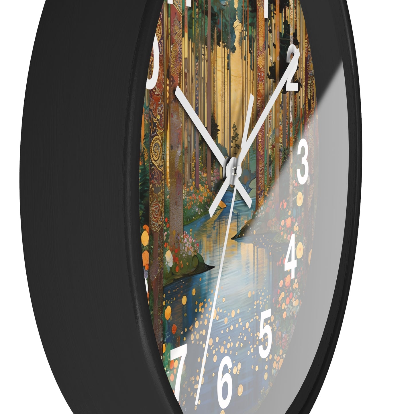 Enchanted Forest Stream Wall Clock | Whimsical Woodland Timepiece
