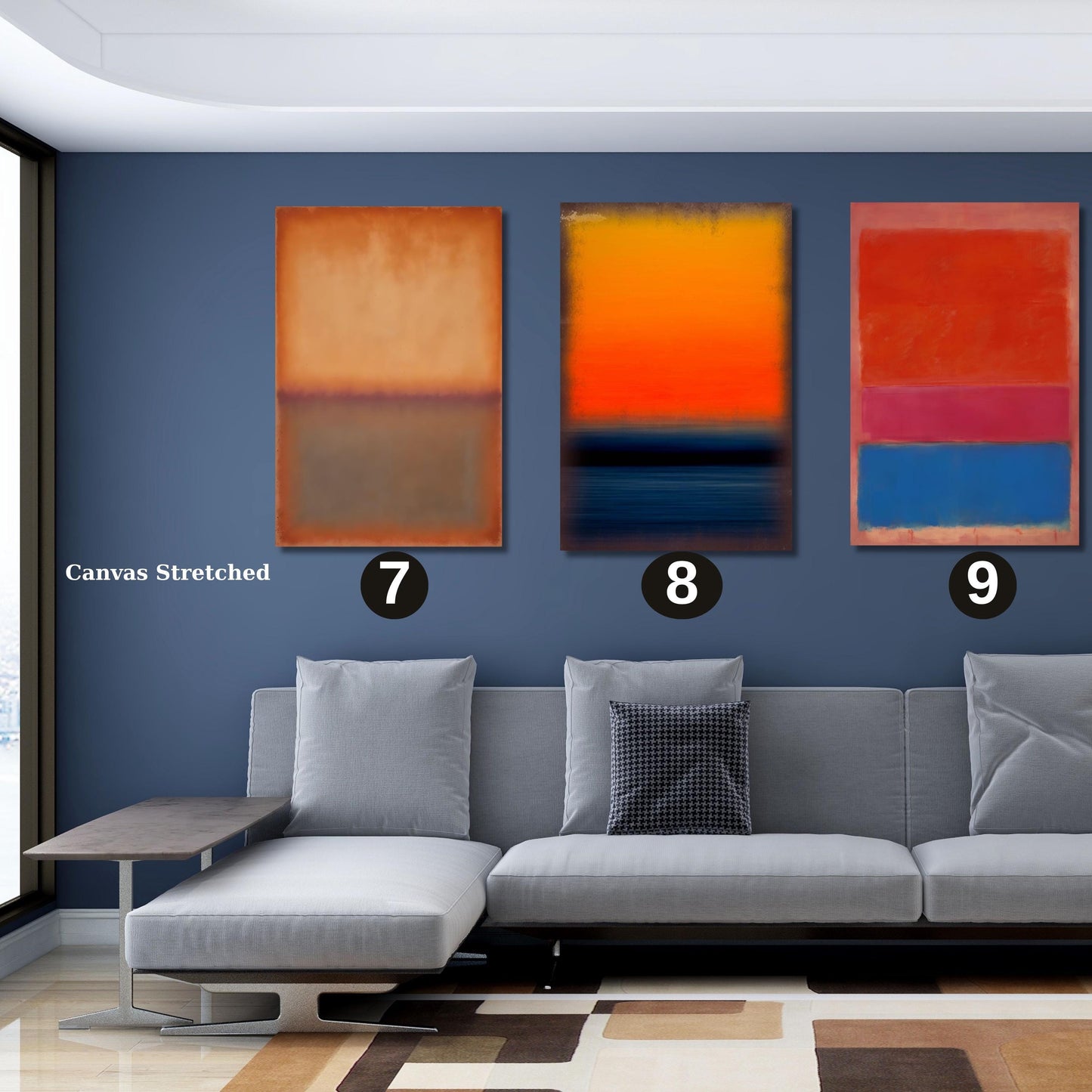 Custom Mark Rothko Canvas Prints: Abstract Minimalism Triptych Set (set Of 3)