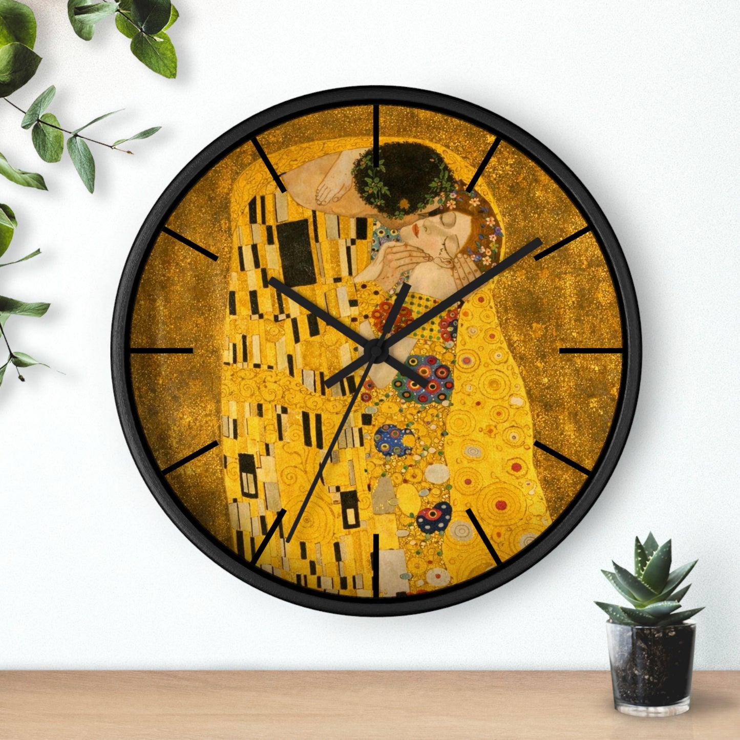 The Kiss Gustav Klimt Wall Clock | Art Deco Decorative Clock