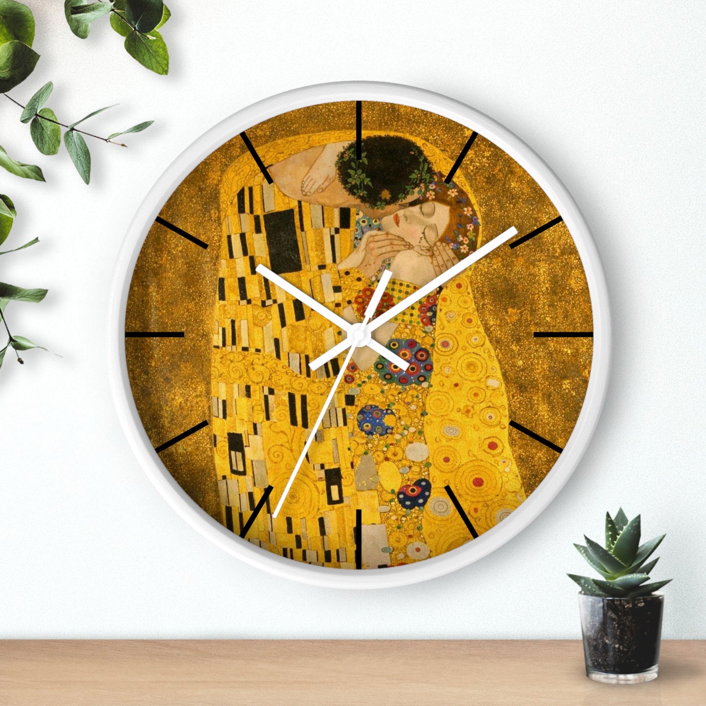 The Kiss Gustav Klimt Wall Clock | Art Deco Decorative Clock