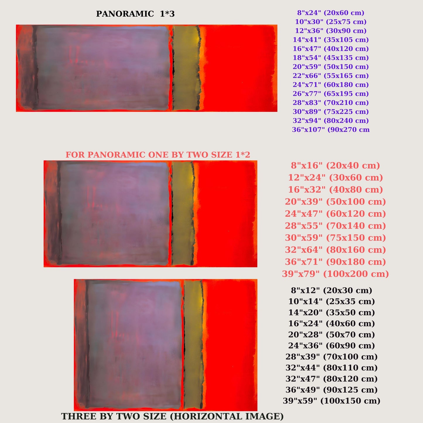 Panoramic Mark Rothko Canvas Art Famous Art,Canvas Large Wall Art,Vintage Art,Rothko Art,Gift Rothko  Wall Art Prints, Rothko Exhibition art