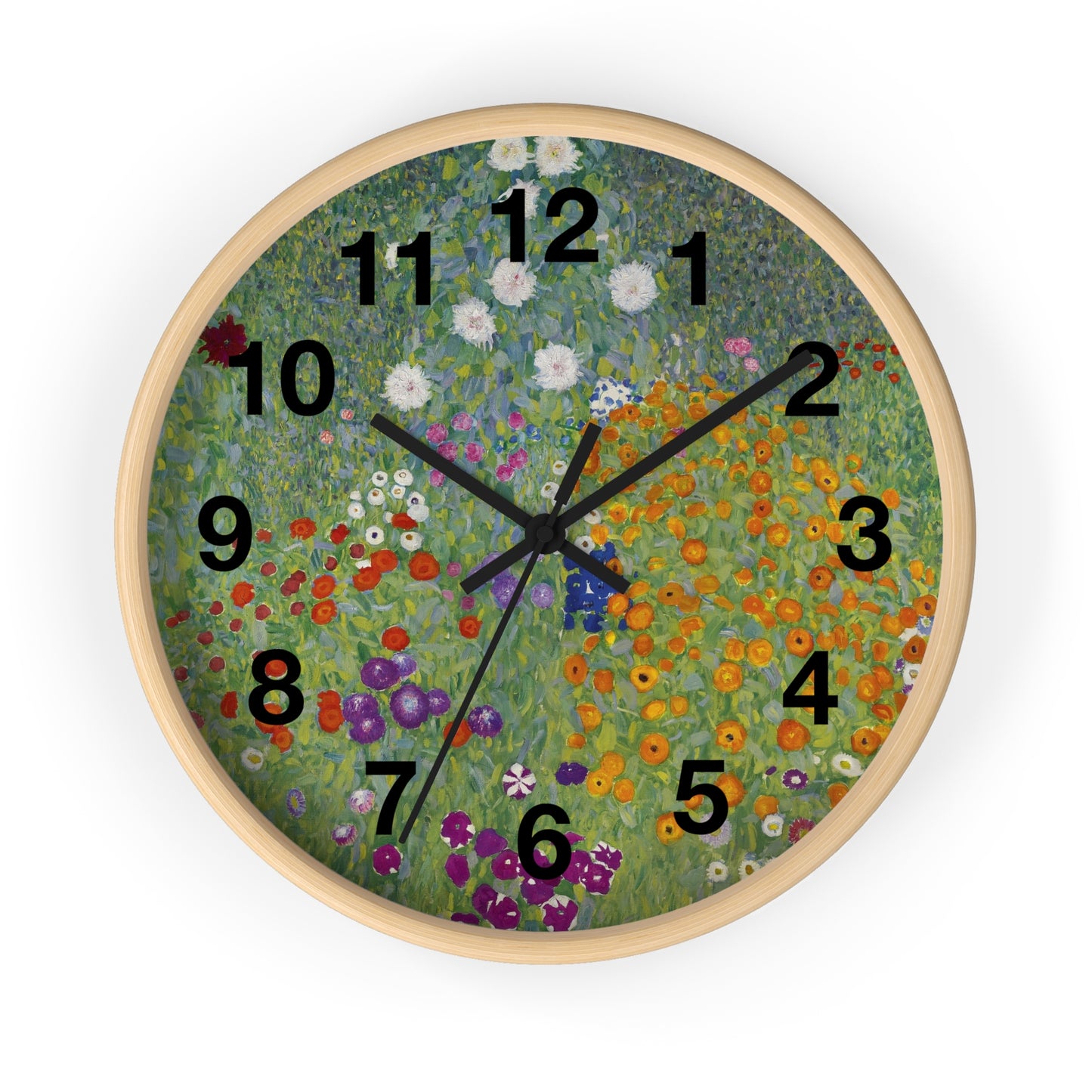 Wildflower Garden Wall Clock | Floral Meadow Nature Clock