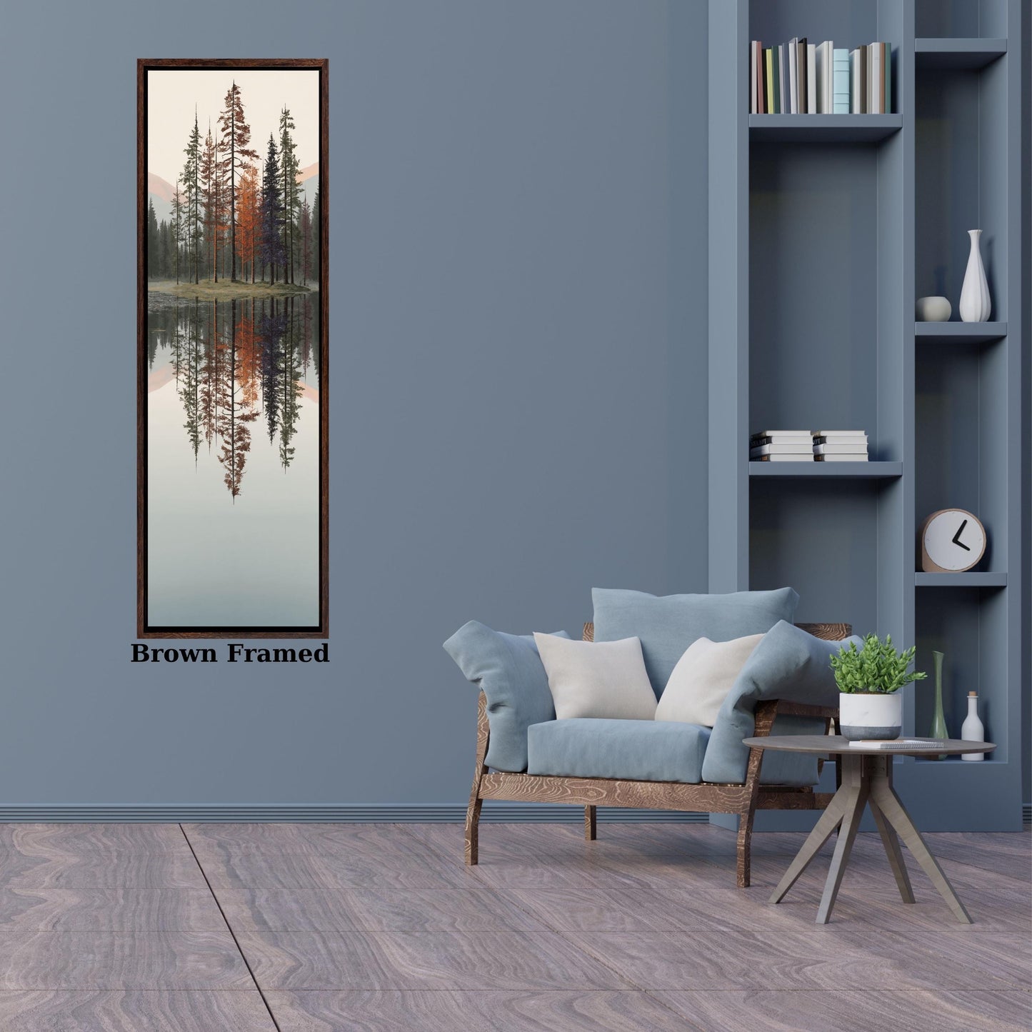Long Narrow Wall Art,Smoky Mountains Painting, Spring Flowers Canvas, Landscape Wall Art Print, Nature Home Decor, Mountain Wall Hangings