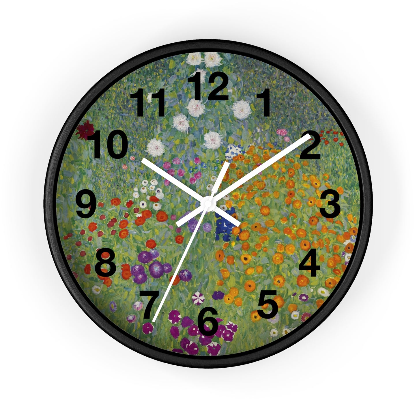 Wildflower Garden Wall Clock | Floral Meadow Nature Clock