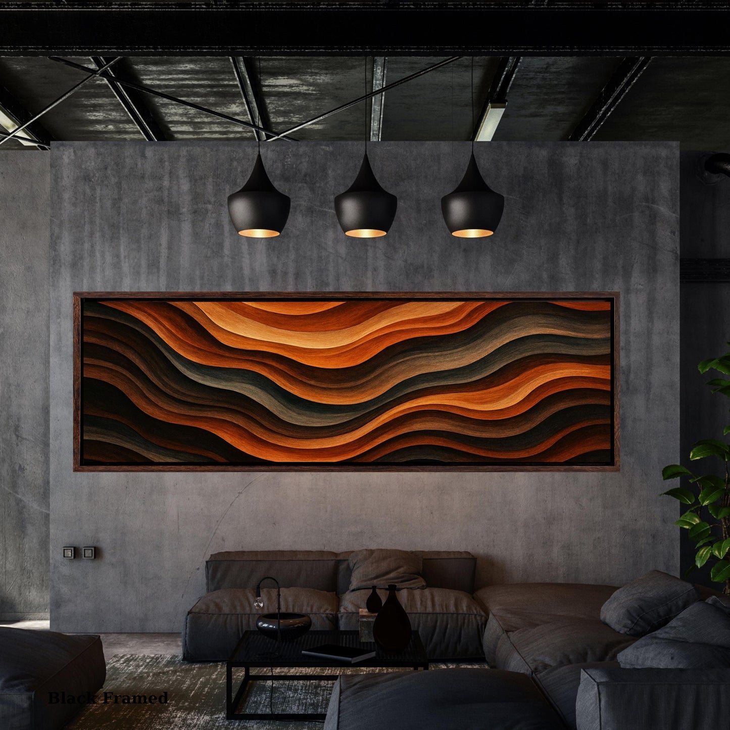 Tree Rings Canvas Wall Art Abstract Waves canvas Wall Art Natural Wood Texture painting print Rustic Wall Hangs