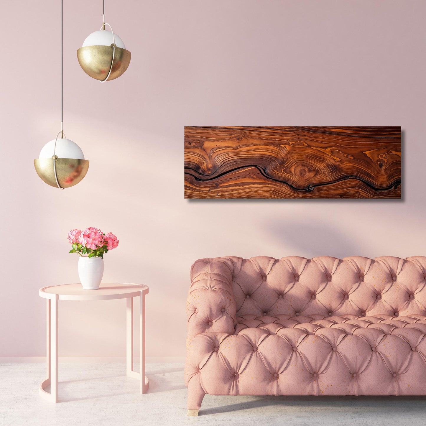 Panoramic Tree Rings Canvas Wall Art Elegant Natural Wall Art Great Design Solution for Echo Tree Ring Print of stump, Tree ring Canvas art
