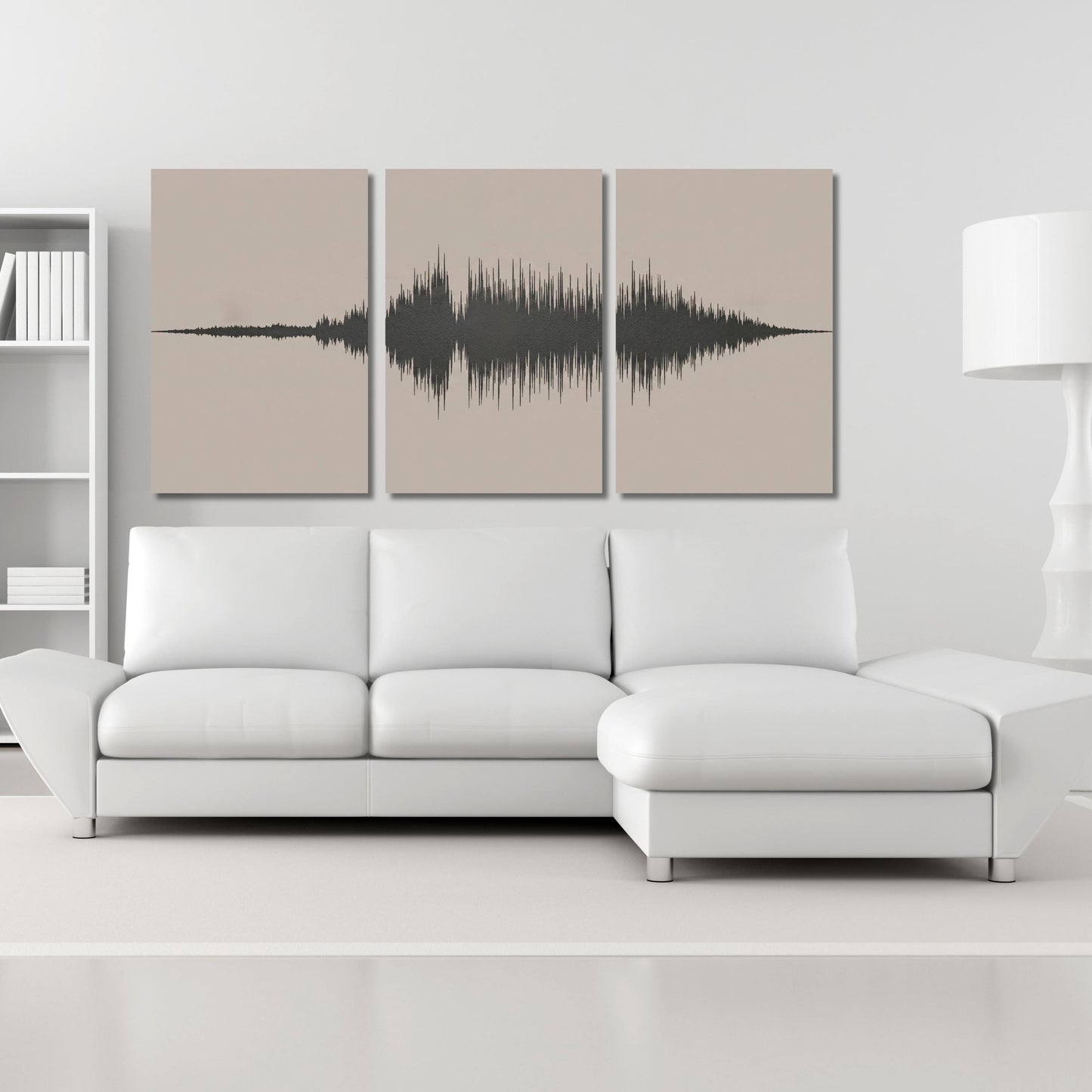 Set of 3 Soundwave Canvas Wall Art Song Lyrics Unique Music Gift for Home Decor, Audio Waveform Print art Personalized with your chosen song