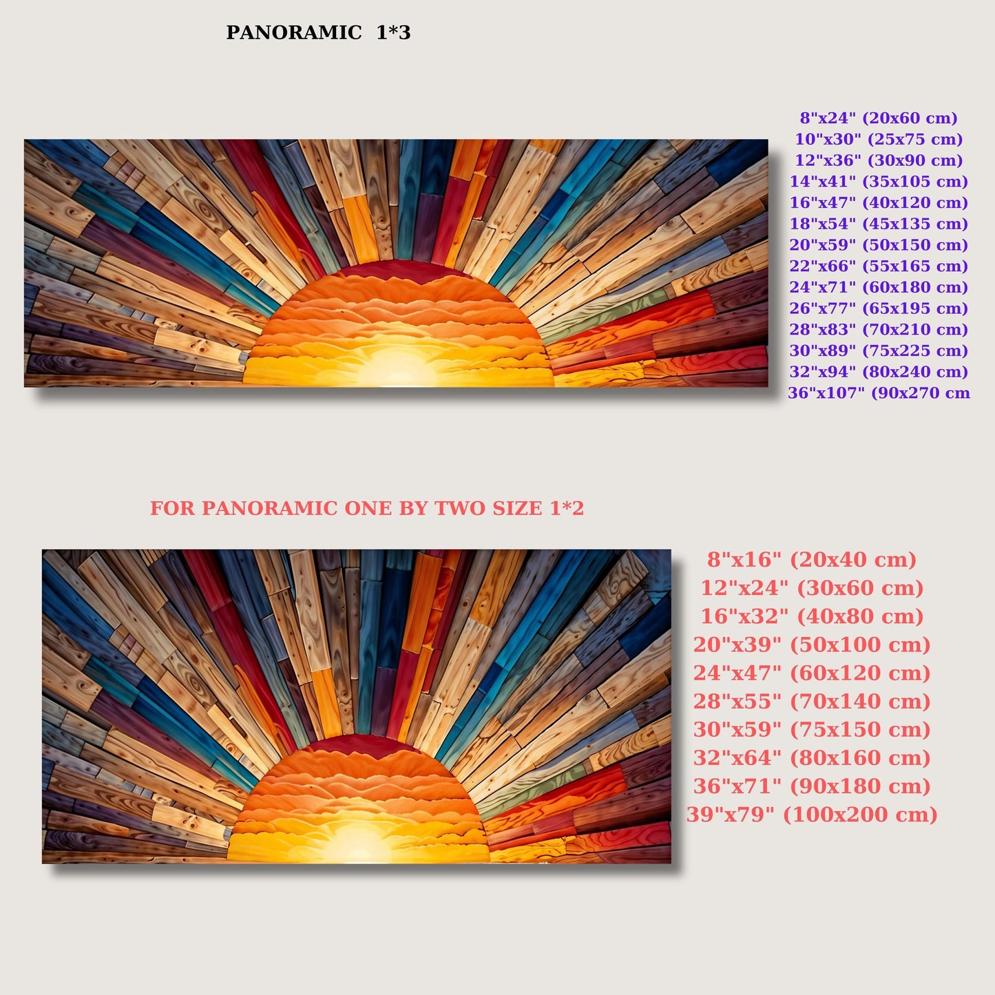 Sunrise Wood Look Wall Art Above Bed Decor Print Canvas Wood Long Sunlight Bedroom Wall Hanging Sunrise Sun Canvas Wall Office Print gift