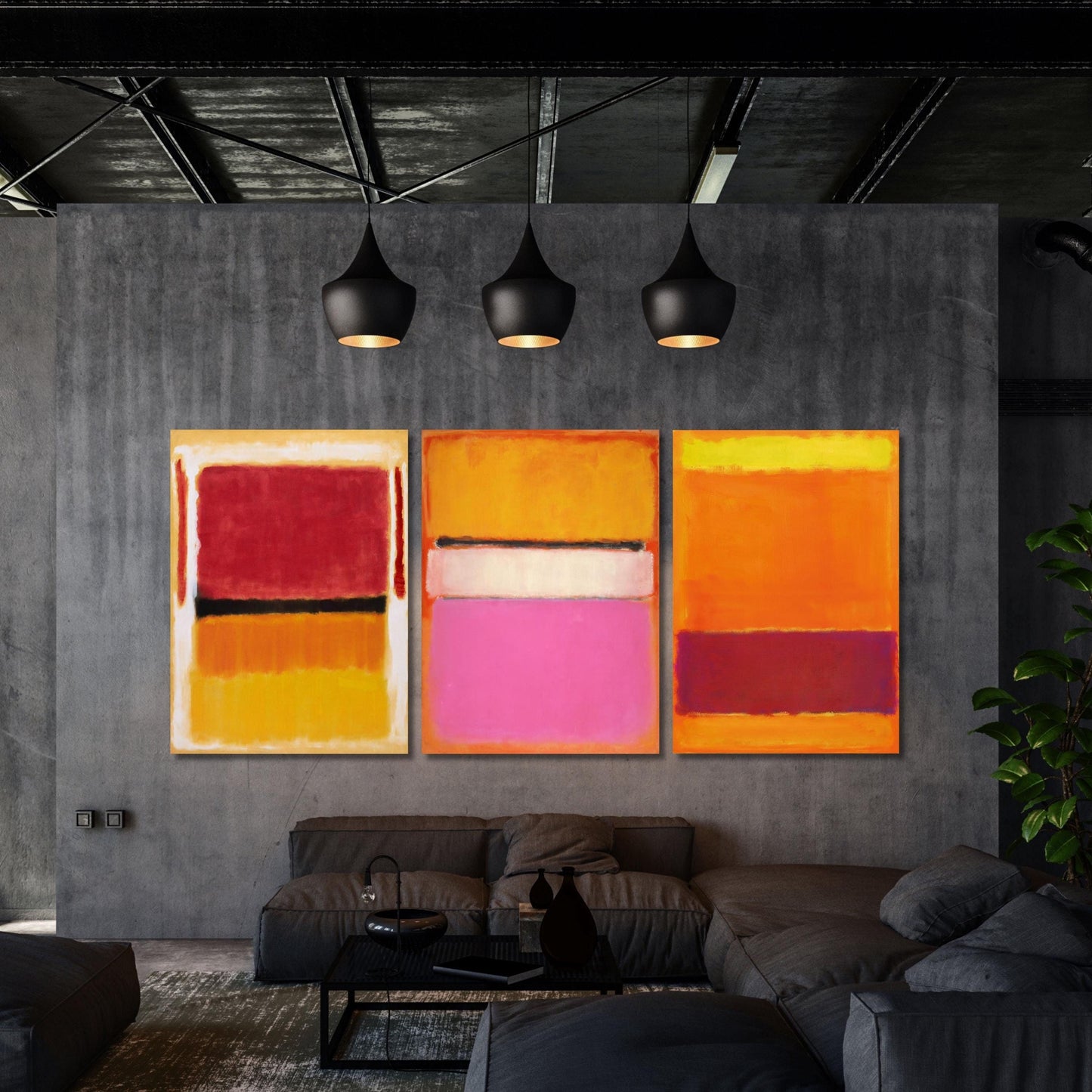 Set of 3 Mark Rothko Canvas Print Abstract Art,Minimalism Painting,Rothko Canvas,Rothko Poster,Rothko Poster Print,Painting,Rothko Expensive
