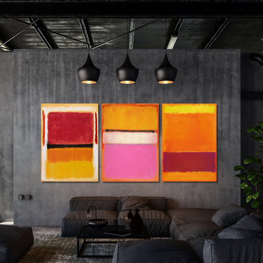 Set of 3 Mark Rothko Canvas Print Abstract Art,Minimalism Painting,Rothko Canvas,Rothko Poster,Rothko Poster Print,Painting,Rothko Expensive