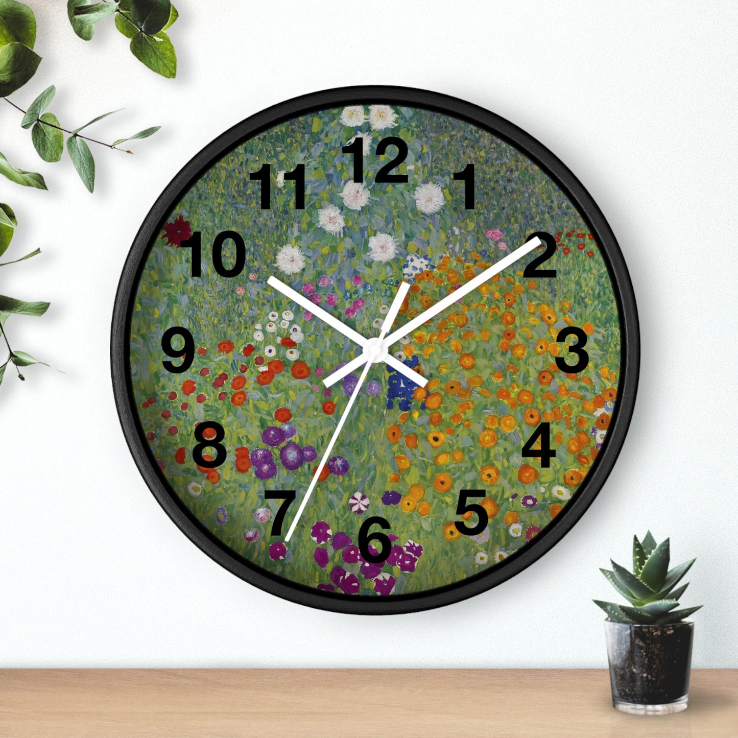 Wildflower Garden Wall Clock | Floral Meadow Nature Clock
