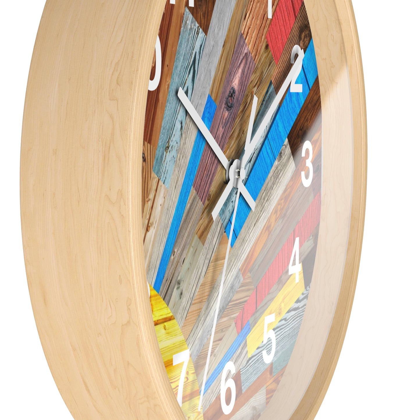 Sunburst Abstract Art Wall Clock | Colorful Sunrise Rays Clock