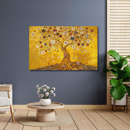 Gustav Klimt Tree of Life Canvas Wall Art,Gustav Klimt Style The Canvas Wall Art,Gustav Klimt The Tree of Life,Gustav Klimt Artwork Canvas