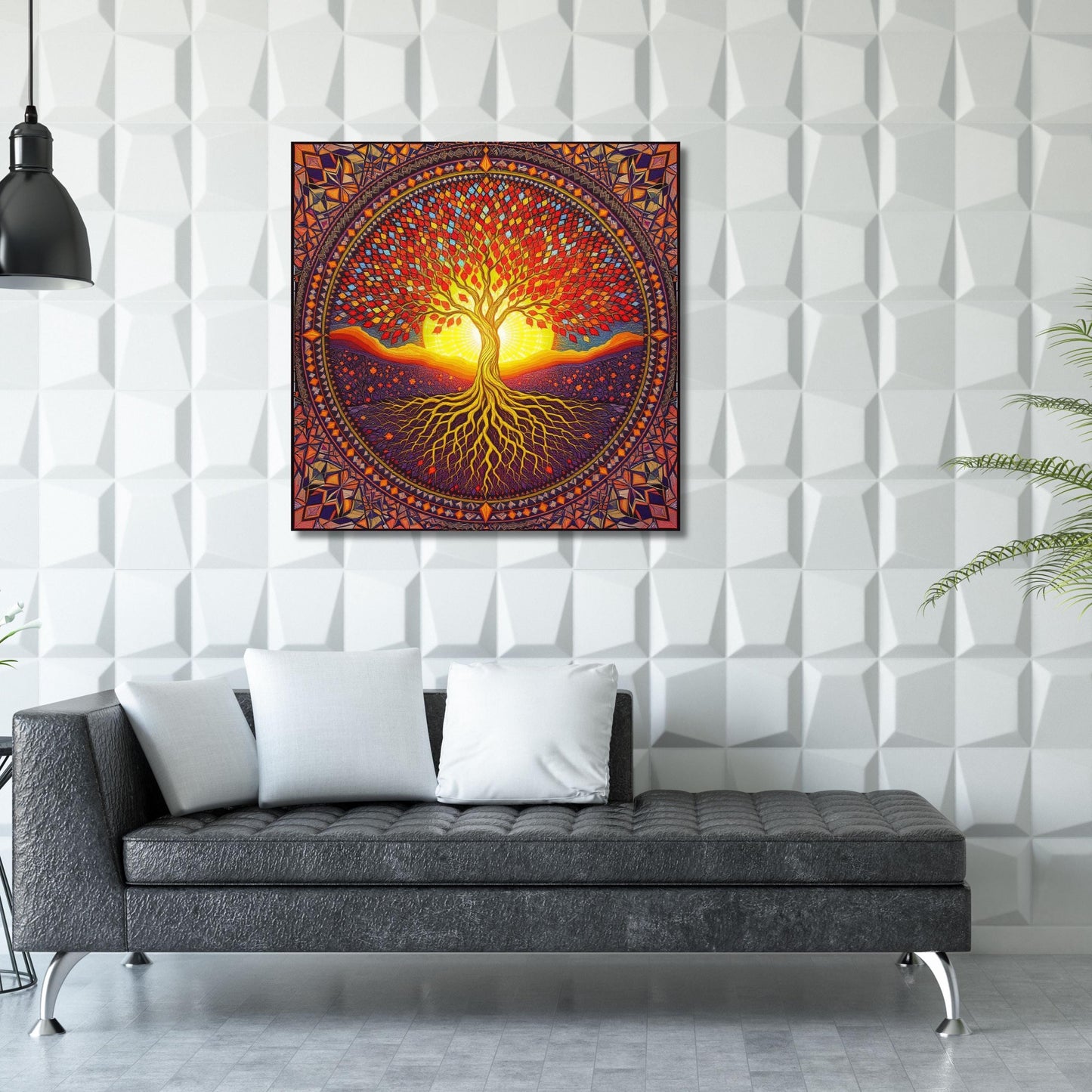 Celtic Tree Of Life Canvas Wall Art Symbolic Artwork Klimt Canvas,Tree of Life Mandala Print,Klimt Exhibition Celtic Yggdrasil Wall Decor