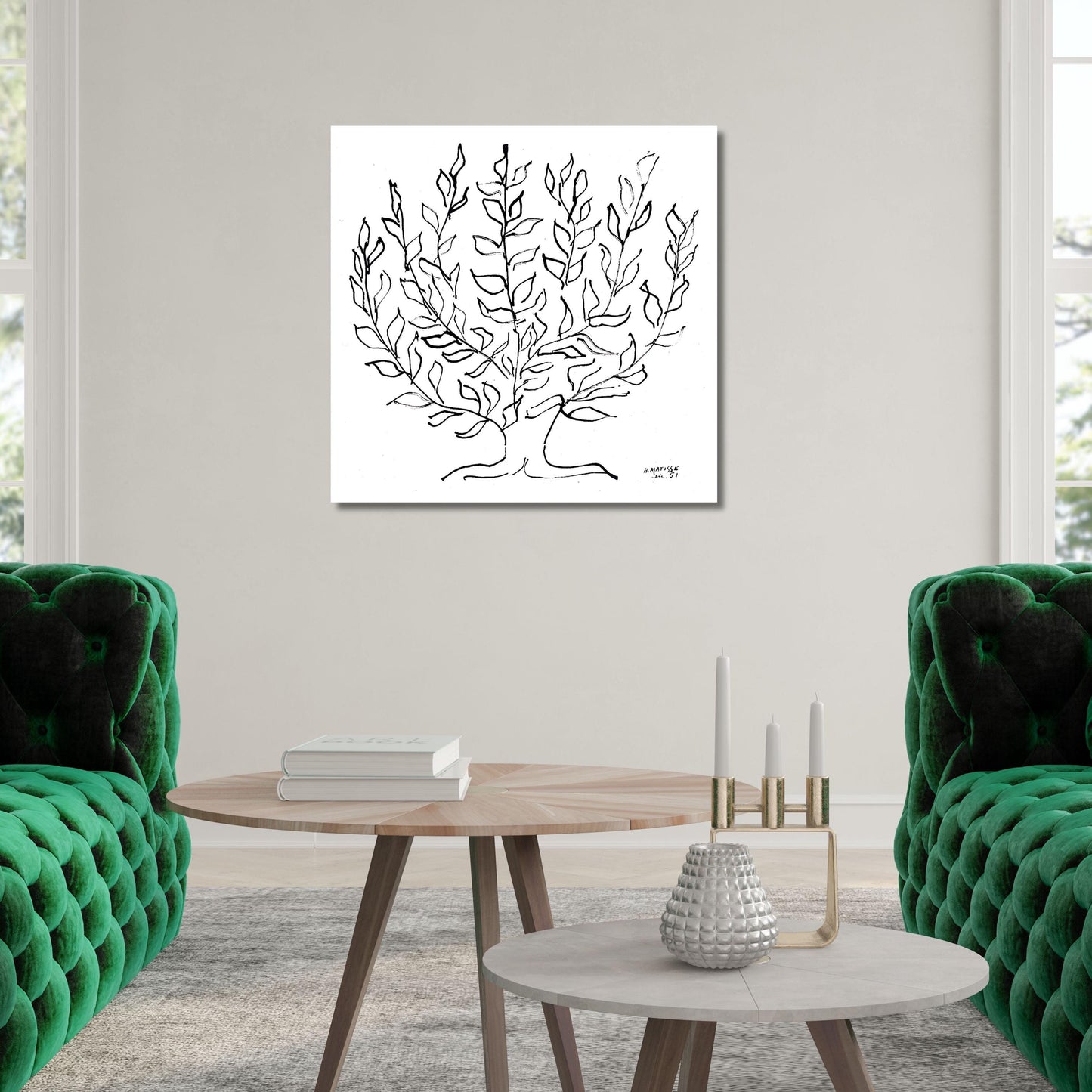 The Plain Tree Canvas Henri Matisse Canvas print, plane tree line Square Wall Art print, Matisse Wall Art Symbolic Artwork Abstract Canvas