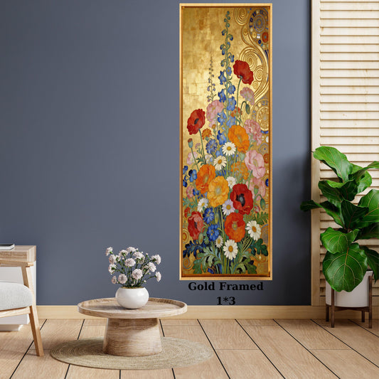 Long Narrow Canvas Wall Art Vertical Nature Print Tall Modern sun Tree or Mountain Wall Decor for Hallway,Entryway Small Space Styling Print