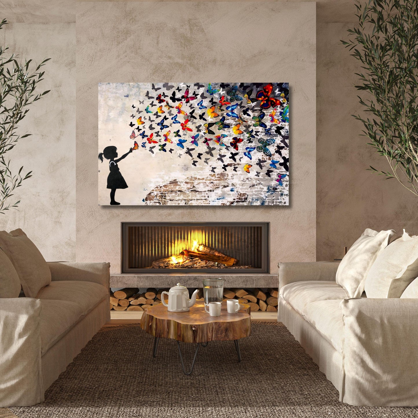 Banksy butterfly girl Canvas Art Graffiti Street Graffiti Art American Street Art,Banksy Graffiti Wall art wall hangings antique decor art