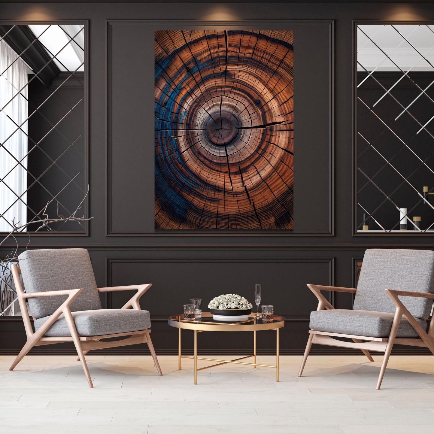 Tree Rings Canvas Wall Art Elegant Natural Wall Art Great Design Solution for Echo Tree Ring Print stump,Tree ring Wood Canvas art Texture