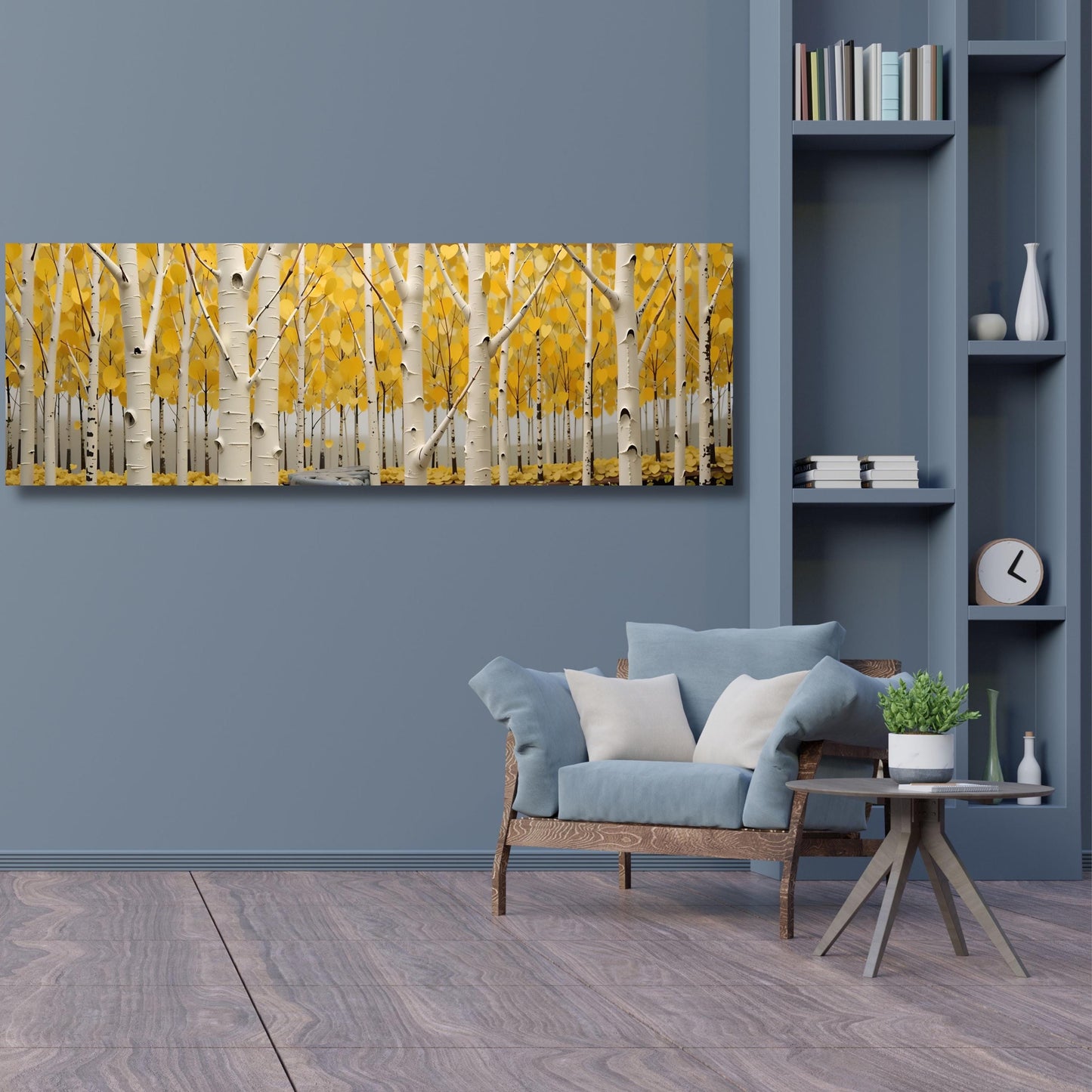 Klimt Style Birch Tree Canvas Wall Art: Yggdrasil Celtic Decor