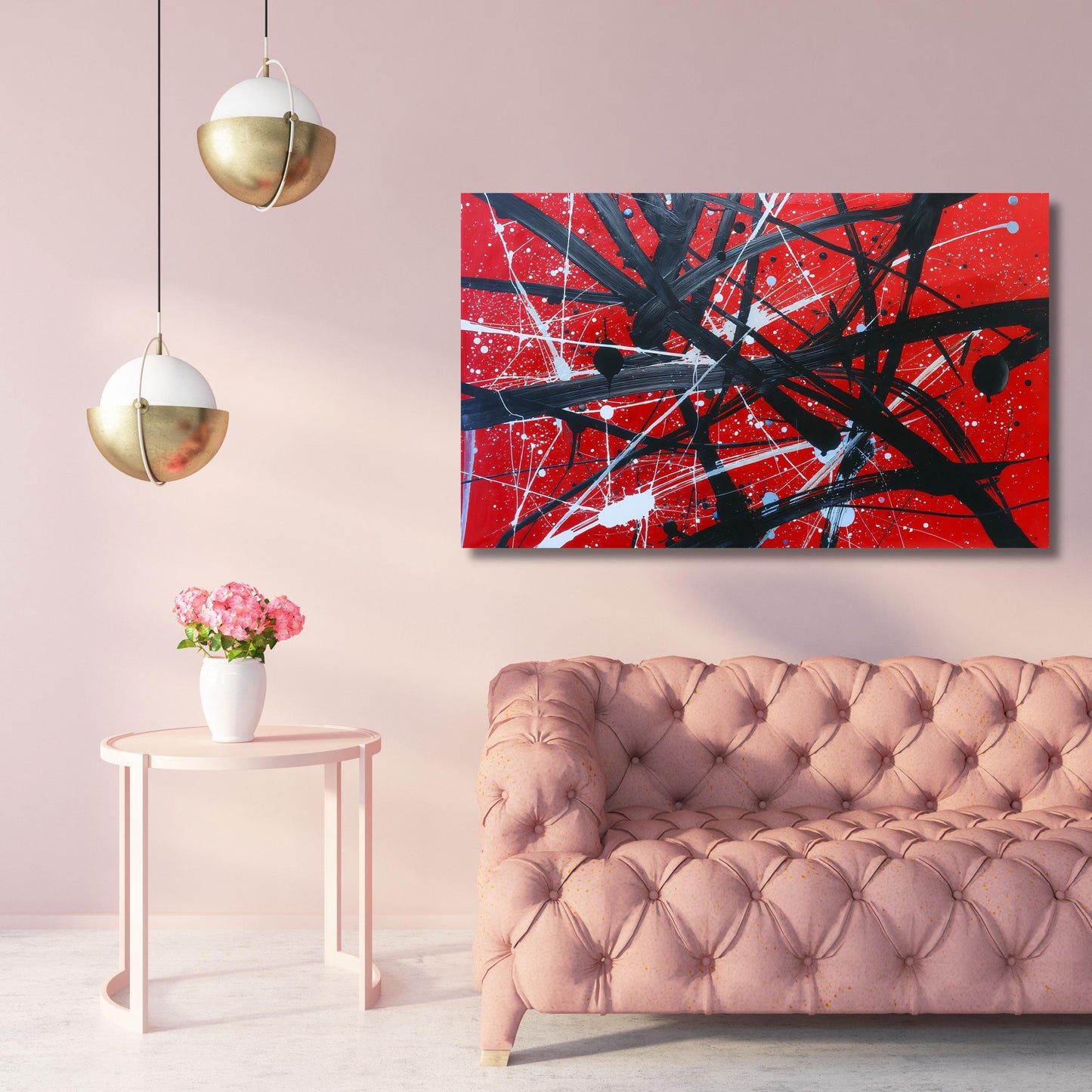 Pollock Style Canvas Wall Art, Abstract Drip Painting Print, Modern Splatter Art, Jackson Pollock Inspired Canvas, wall hangings Wall Decor