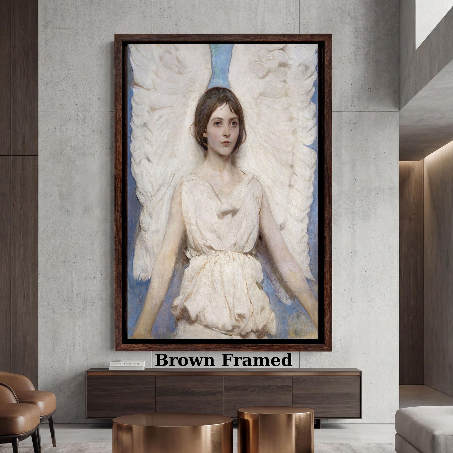 Angel by Abbott Handerson Thayer Canvas Art, Victorian Celestial Wall Decor, Classic Guardian Angel Painting, Ethereal Fine Art Print