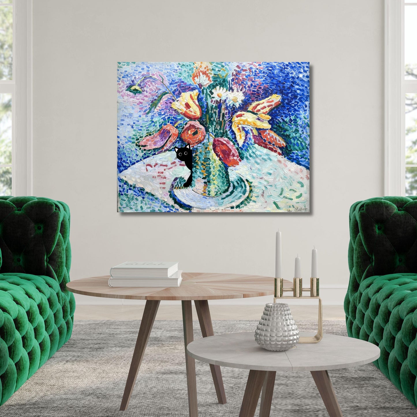 Henri Matisse Parrot Tulip cat Canvas Wall Art Henri Matisse cat Style Painting Matisse Parrot Tulip cat Canvas decor art gift poster arts