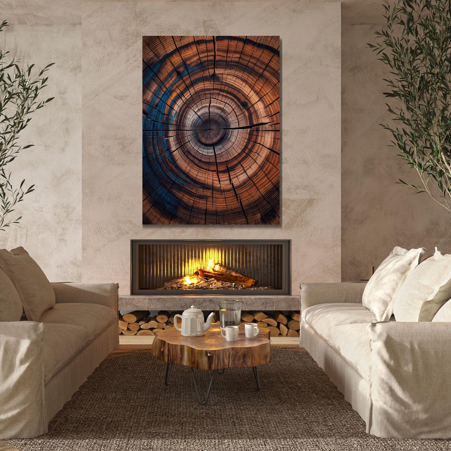 Tree Rings Canvas Wall Art Elegant Natural Wall Art Great Design Solution for Echo Tree Ring Print stump,Tree ring Wood Canvas art Texture