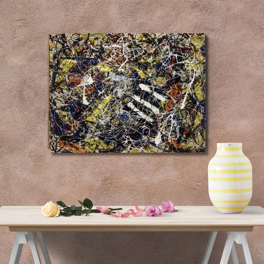 Jackson Pollock Number 17A Canvas Print, Abstract Expressionist Wall Art