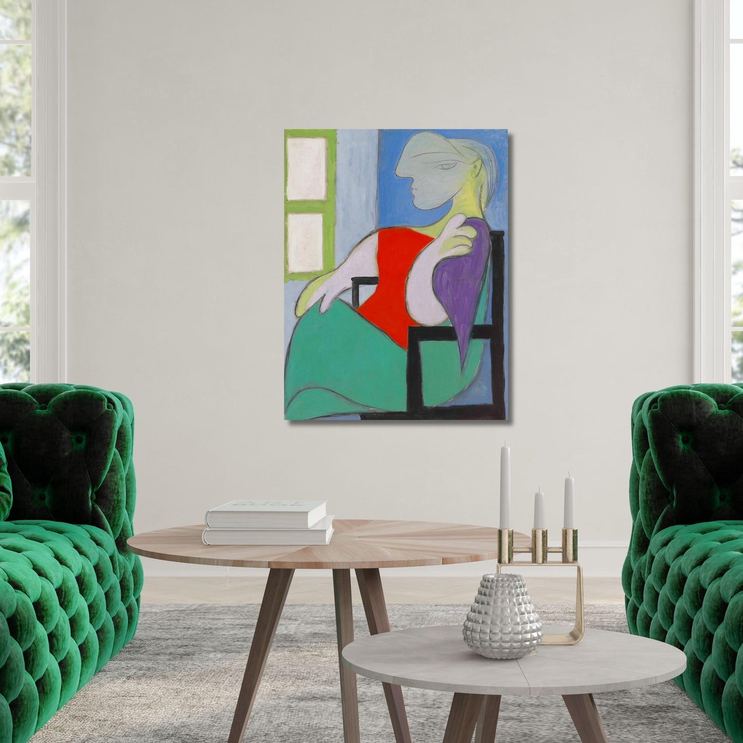 Pablo Picasso Femme Assise Près d'Une Fenêtre Canvas Art, The Dream Picasso Print, Famous Sleeping Woman Portrait, Cubist Masterpiece