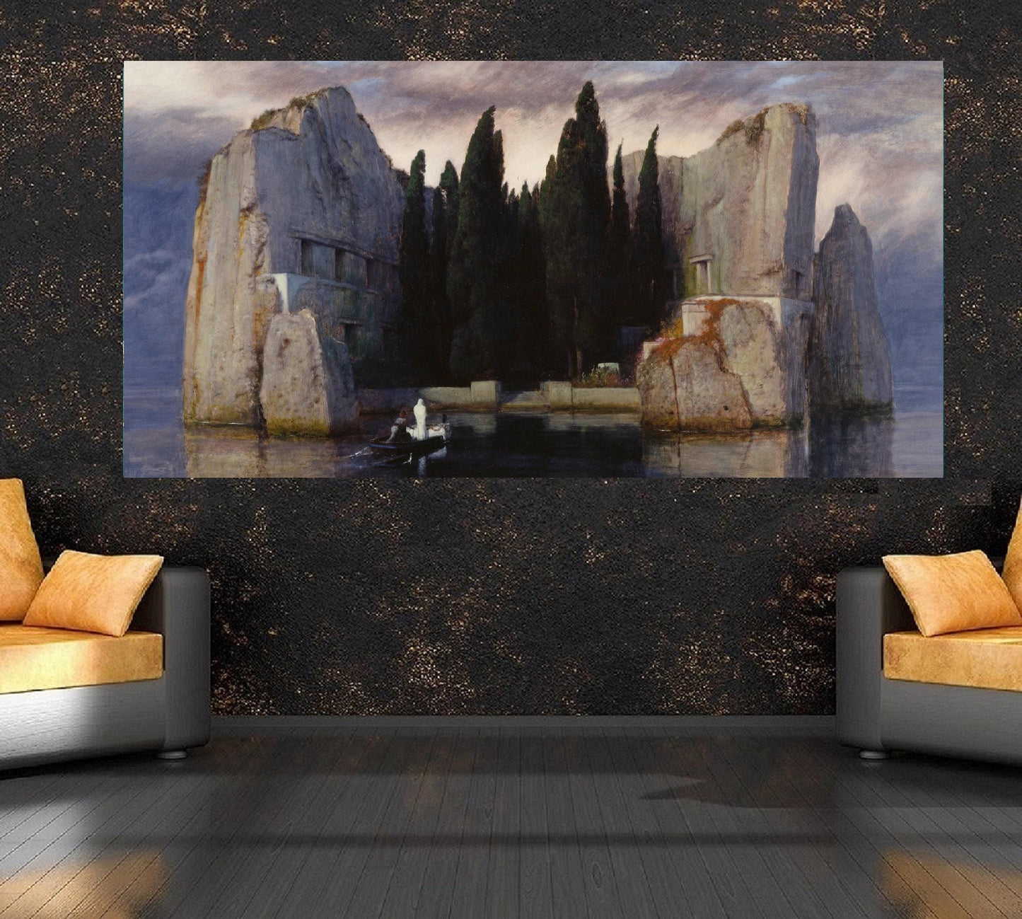 Arnold Bocklin The Isle of the Dead (1883) Canvas Wall Art,Gallery Wrapped or Framed Giclee Wall Art Print Wall Art Arnold Bocklin Poster