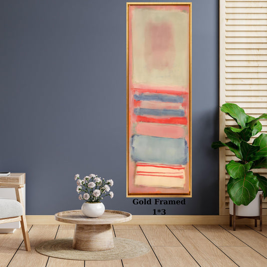Long Narrow Canvas Wall Art Vertical Nature Print Tall Modern Mark Rothko Style Wall Decor for Hallway, Entryway or Small Space art
