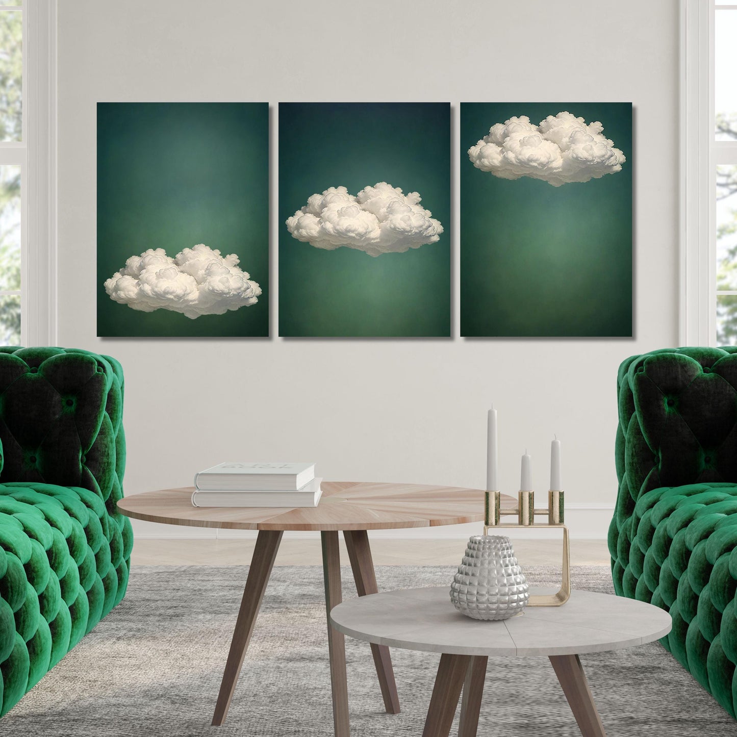Dreamy Cloud Prints Set: Minimalist Japandi Wall Art