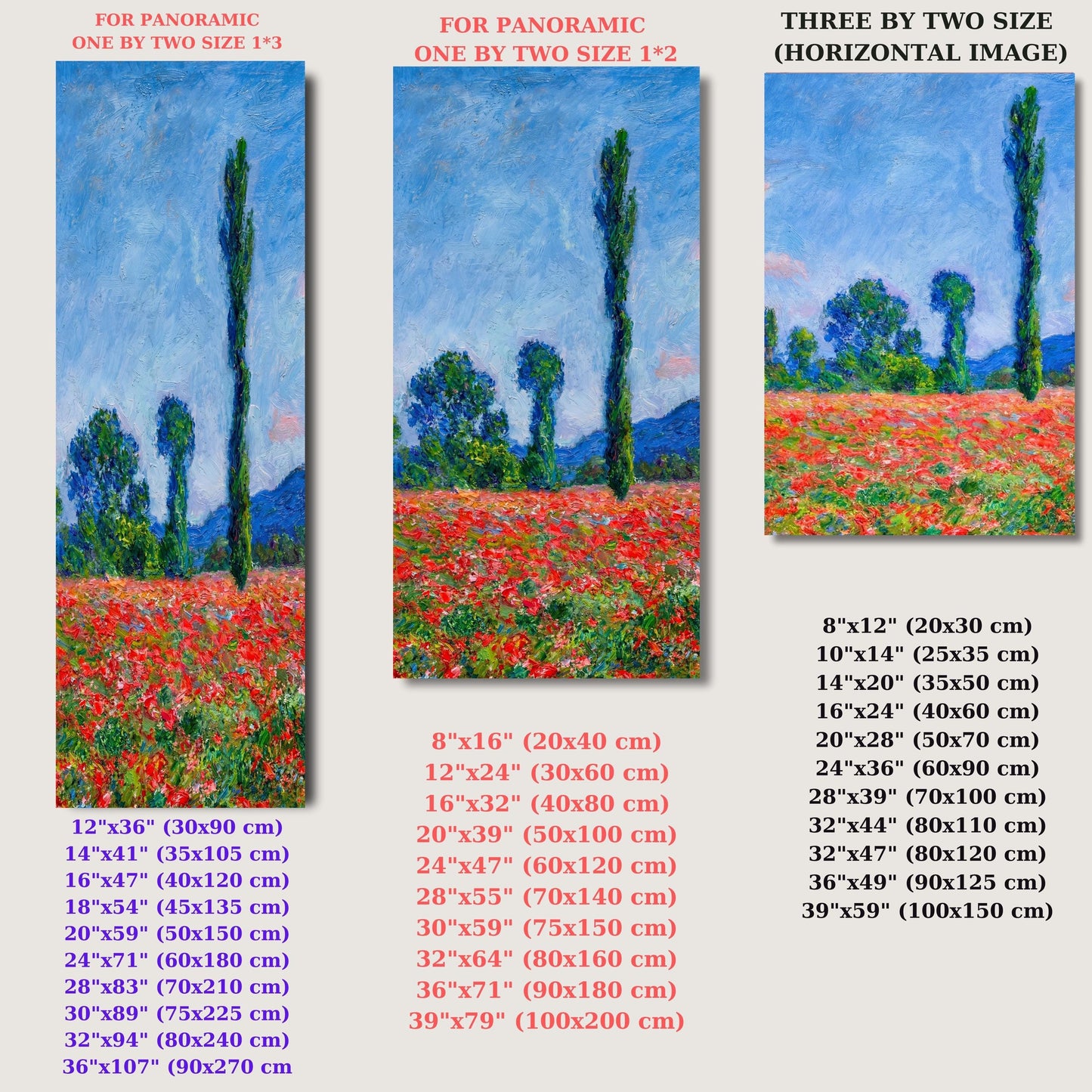 Long Narrow Canvas Wall Art Vertical Nature Print Tall Modern Monet Style Wall Decor for Hallway, Entryway or Small Space art
