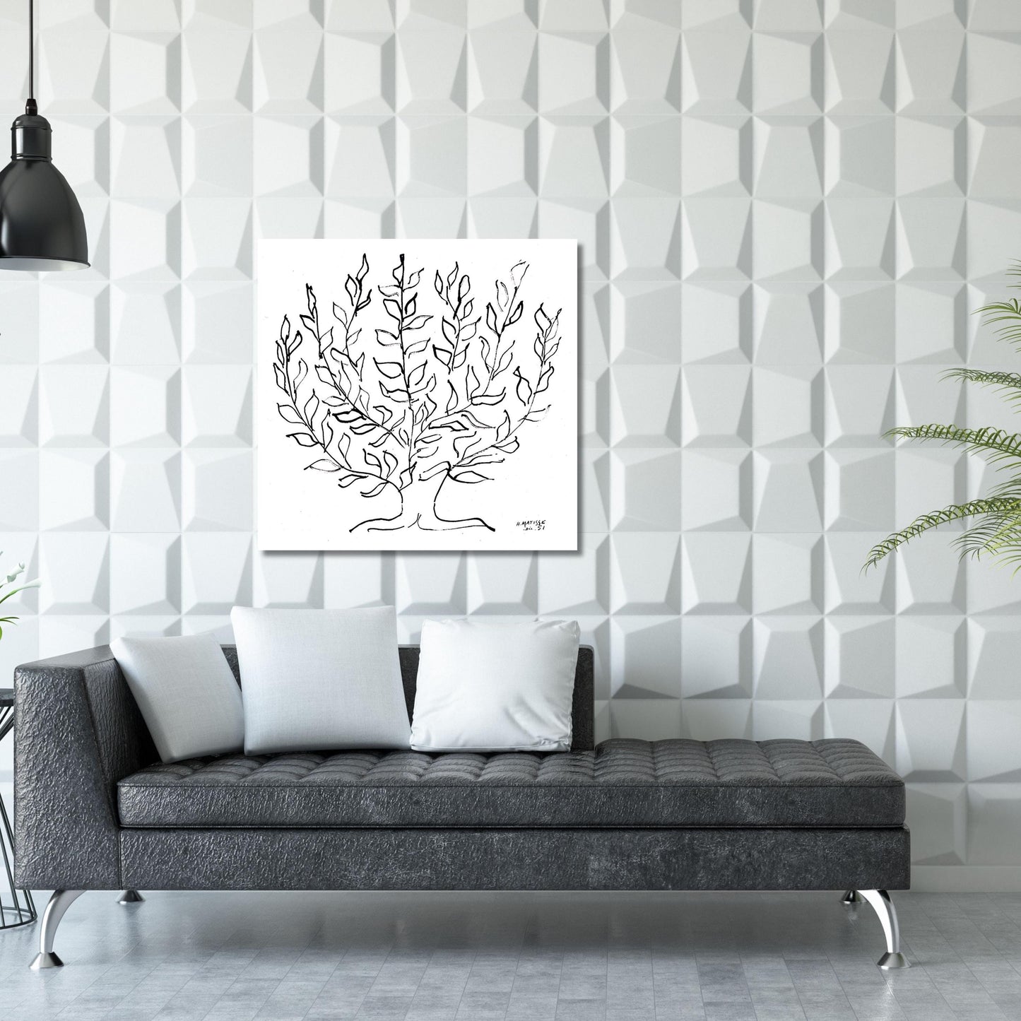 The Plain Tree Canvas Henri Matisse Canvas print, plane tree line Square Wall Art print, Matisse Wall Art Symbolic Artwork Abstract Canvas