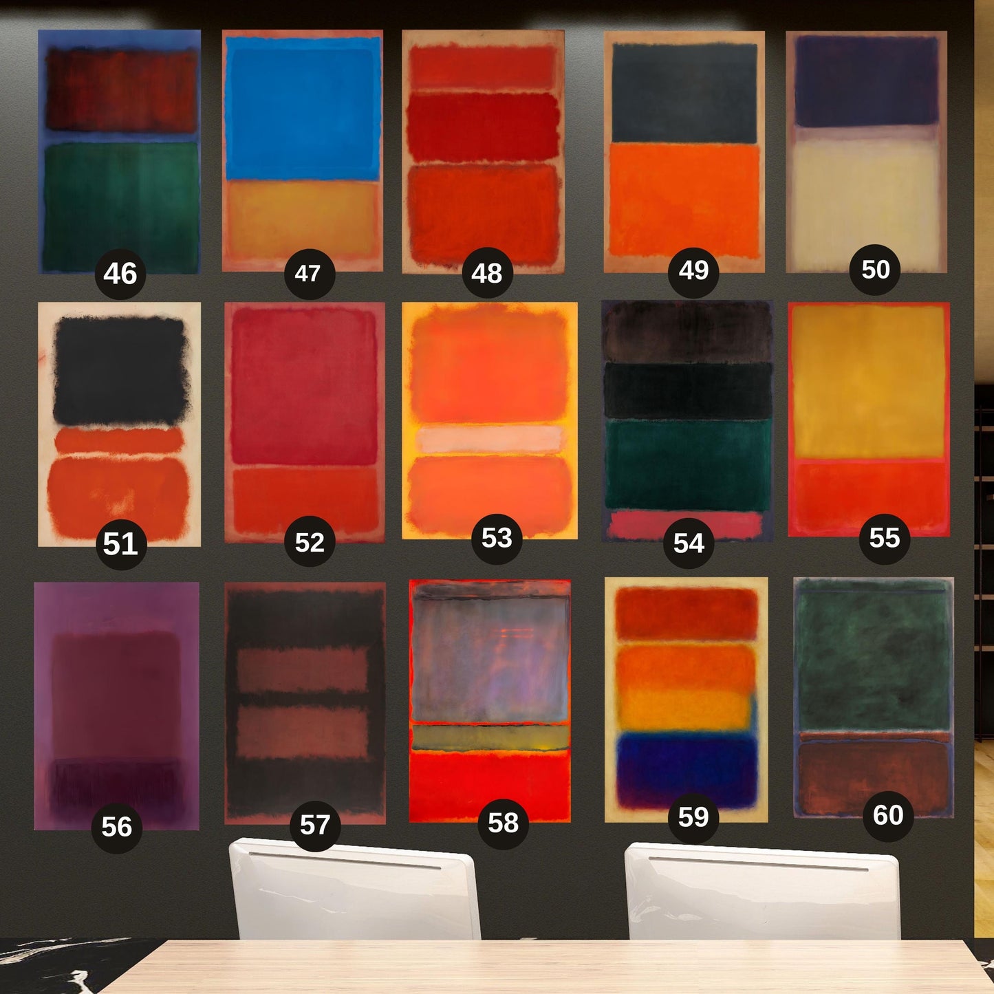 Custom Mark Rothko Canvas Prints: Abstract Minimalism Triptych Set (set Of 3)