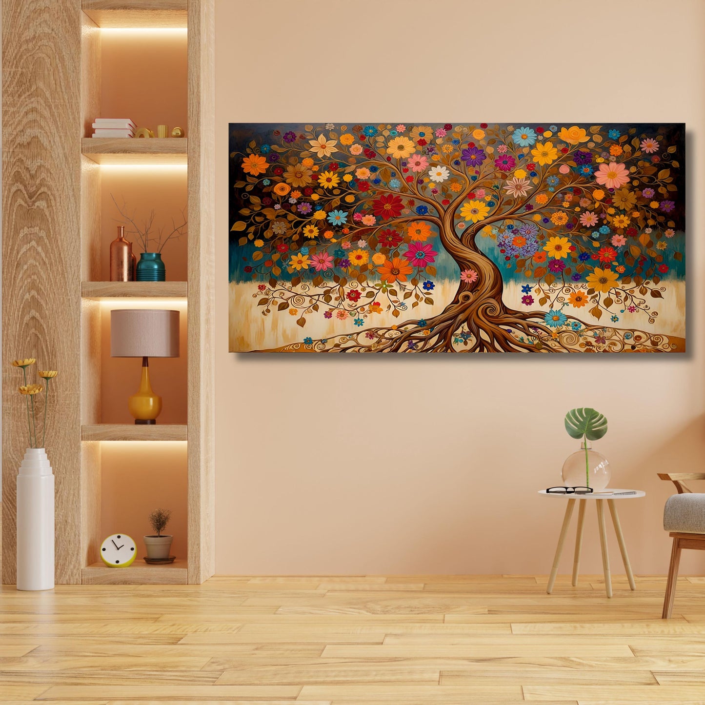 Gustav Klimt Tree of Life Canvas Wall Art,Gustav Klimt Style The Canvas Wall Art,Gustav Klimt The Tree of Life,Gustav Klimt Artwork Canvas