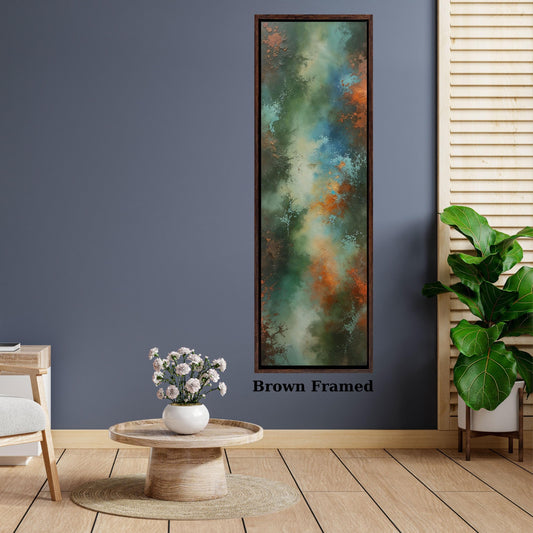 Long Narrow Canvas Wall Art Vertical Nature Print Tall Modern Abstract Waves Wall Decor for Hallway,Entryway Small Space Abstract Styling