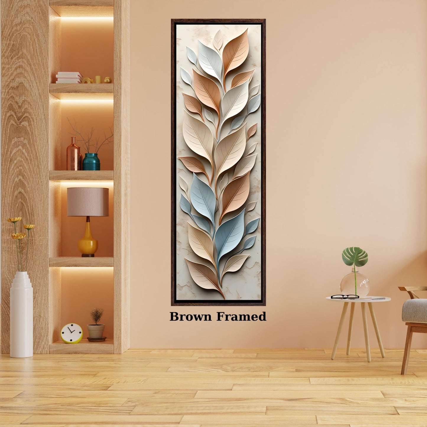 Long Narrow Canvas Wall Art Vertical Nature Print Tall Modern sun Tree or Mountain Wall Decor for Hallway,Entryway Small Space Styling Print