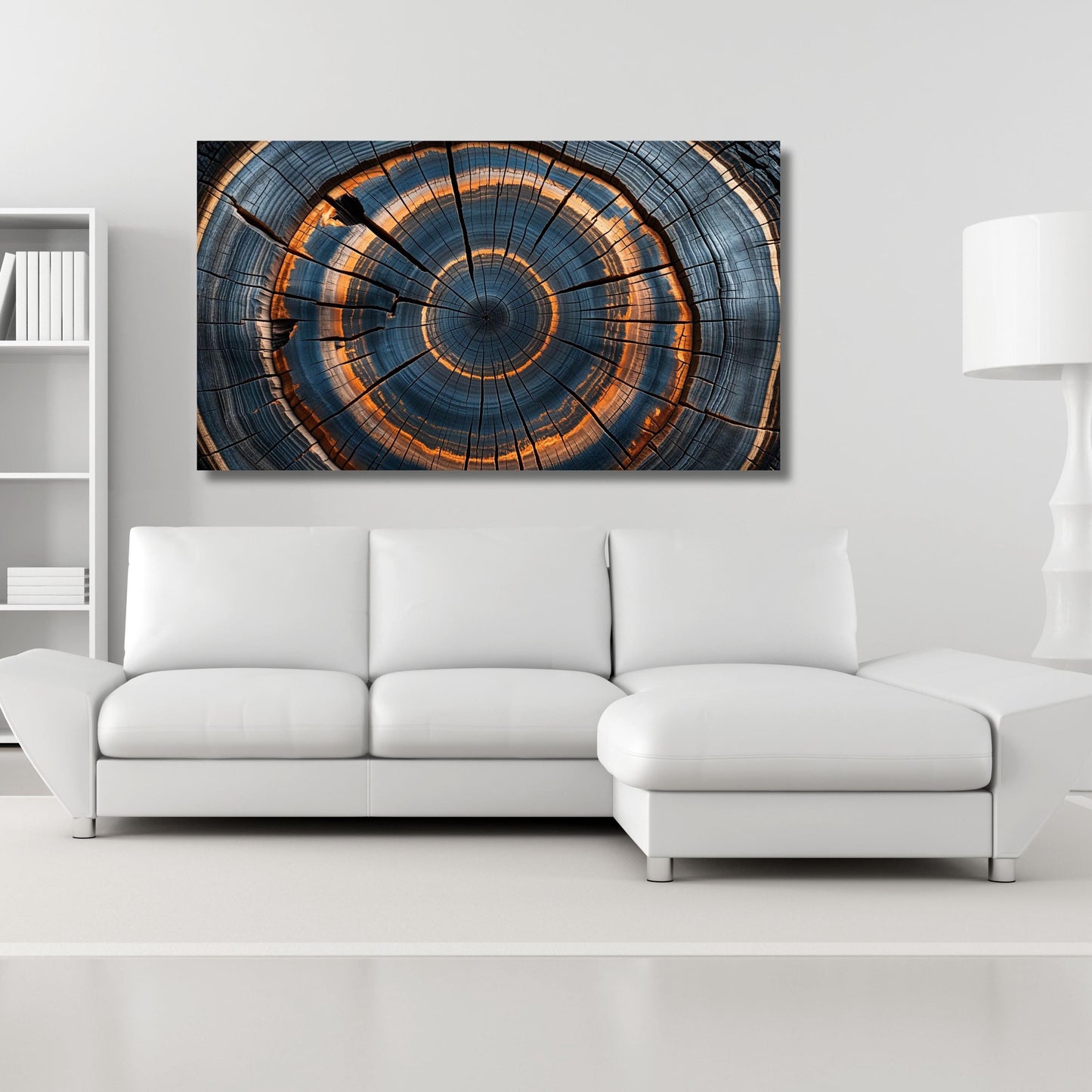 Colorful Tree Rings Canvas Wall Art Tree Rings Print Elegant Natural Wall Art  Echo Reduction  Modern Farmhouse Living Room Canvas Print