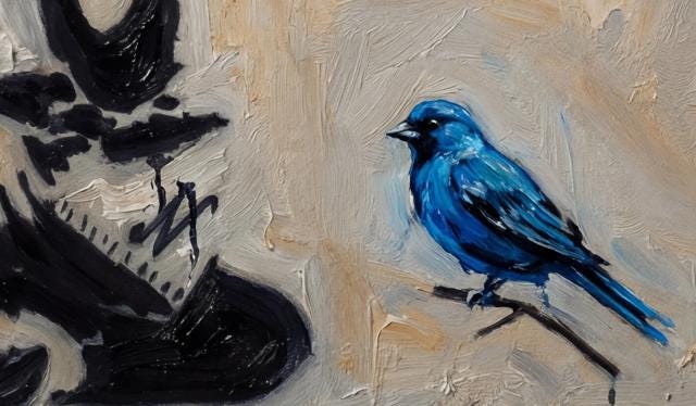 Banksy Girl and Blue Bird Canvas Art, Modern Street Art Wall Decor, Minimalist Graffiti Print, Hopeful Nature Wall Art, Ready to Hang Canvas