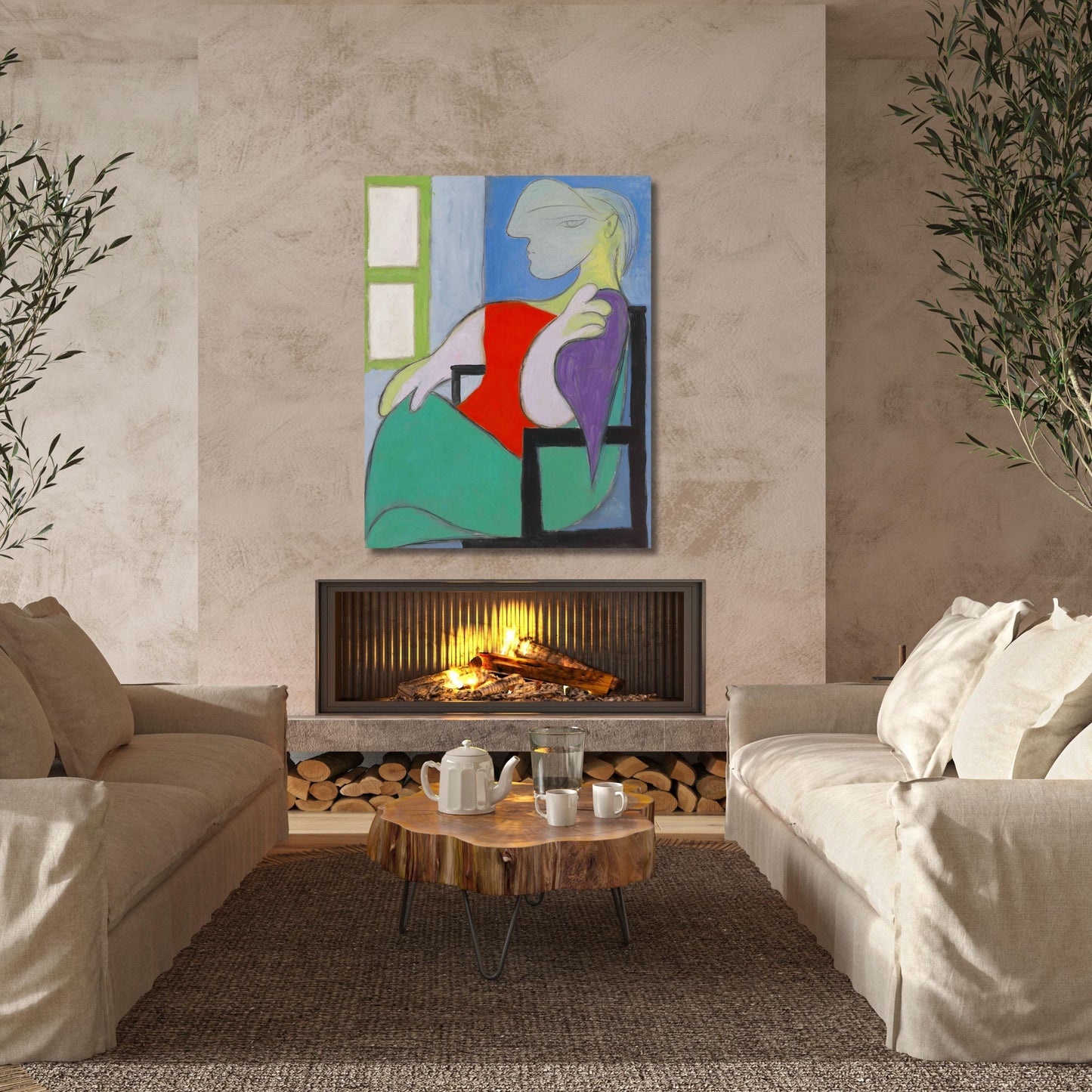 Pablo Picasso Femme Assise Près d'Une Fenêtre Canvas Art, The Dream Picasso Print, Famous Sleeping Woman Portrait, Cubist Masterpiece