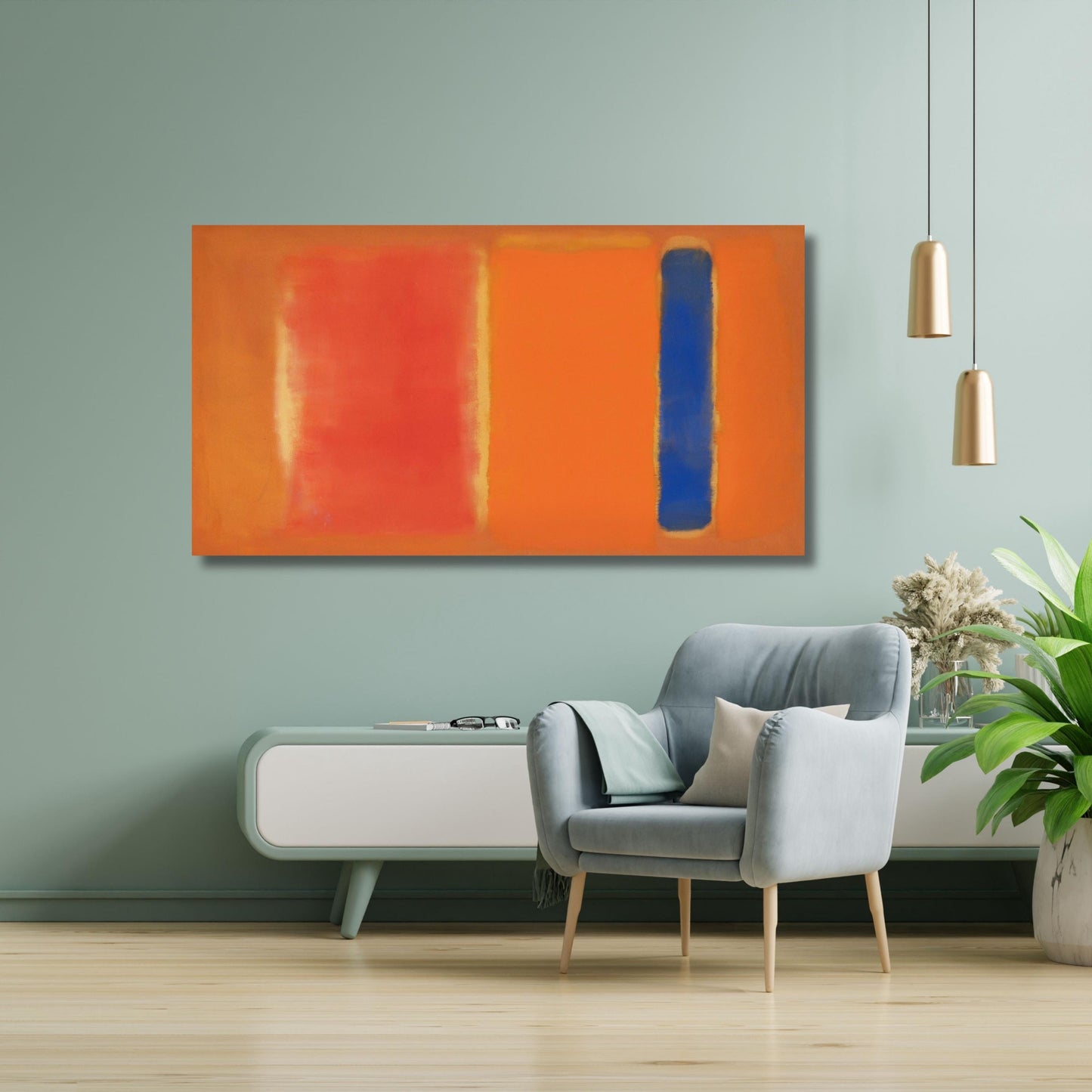 Panoramic Rothko Style Canvas Art Print: Large Wall Decor