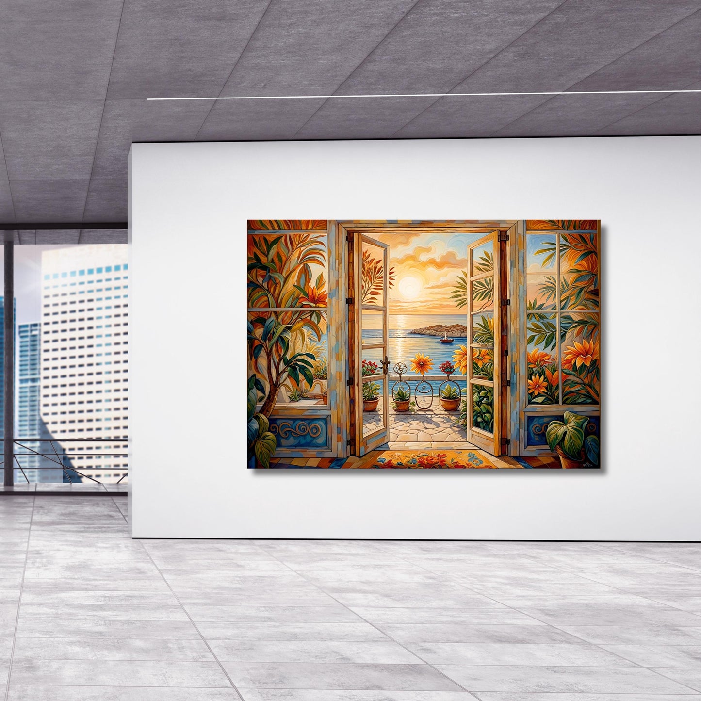 Open Window Henri Matisse Style Canvas Wall Art Henri Matisse Painting Sea Orange Matisse Window Klimt Canvas Oranges decor gift wall art