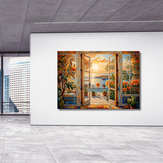 Open Window Henri Matisse Style Canvas Wall Art Henri Matisse Painting Sea Orange Matisse Window Klimt Canvas Oranges decor gift wall art