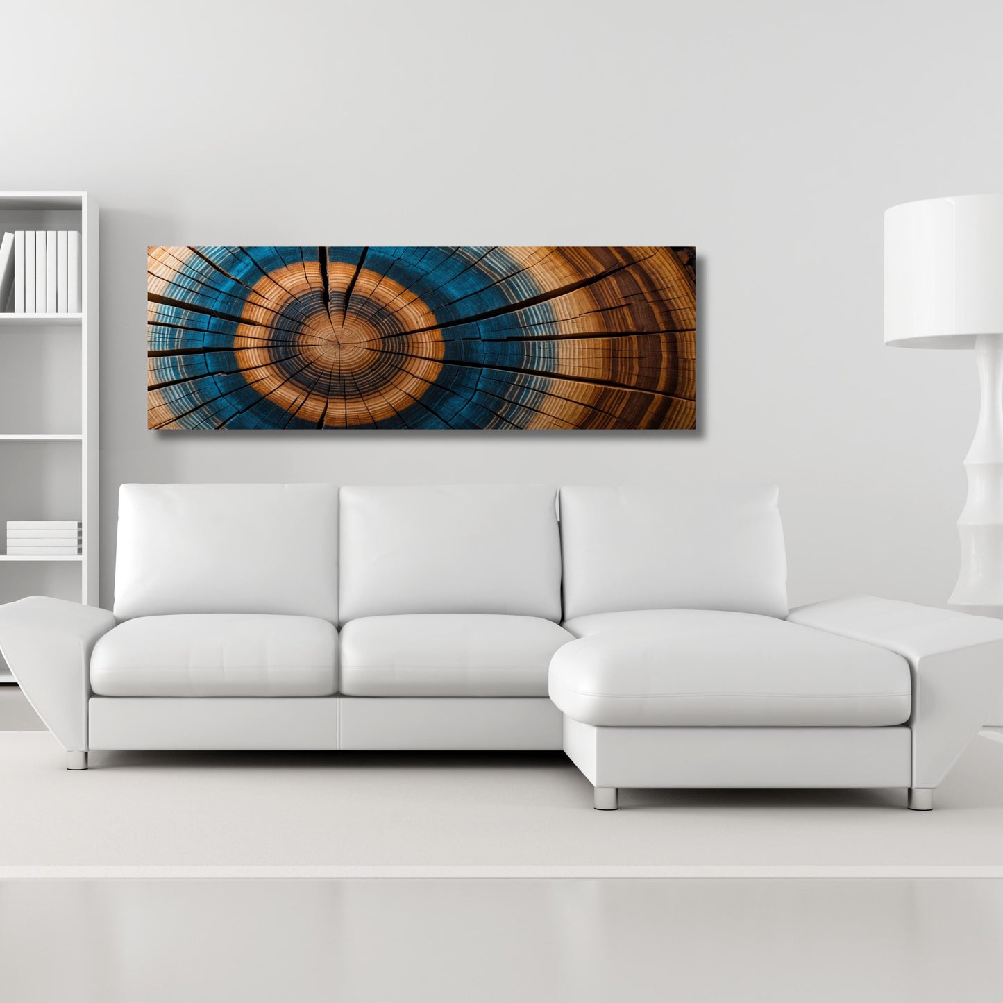 Panoramic Tree Rings Canvas Wall Art Elegant Natural Wall Art Great Design Solution for Echo Tree Ring Print of stump, Tree ring Canvas art