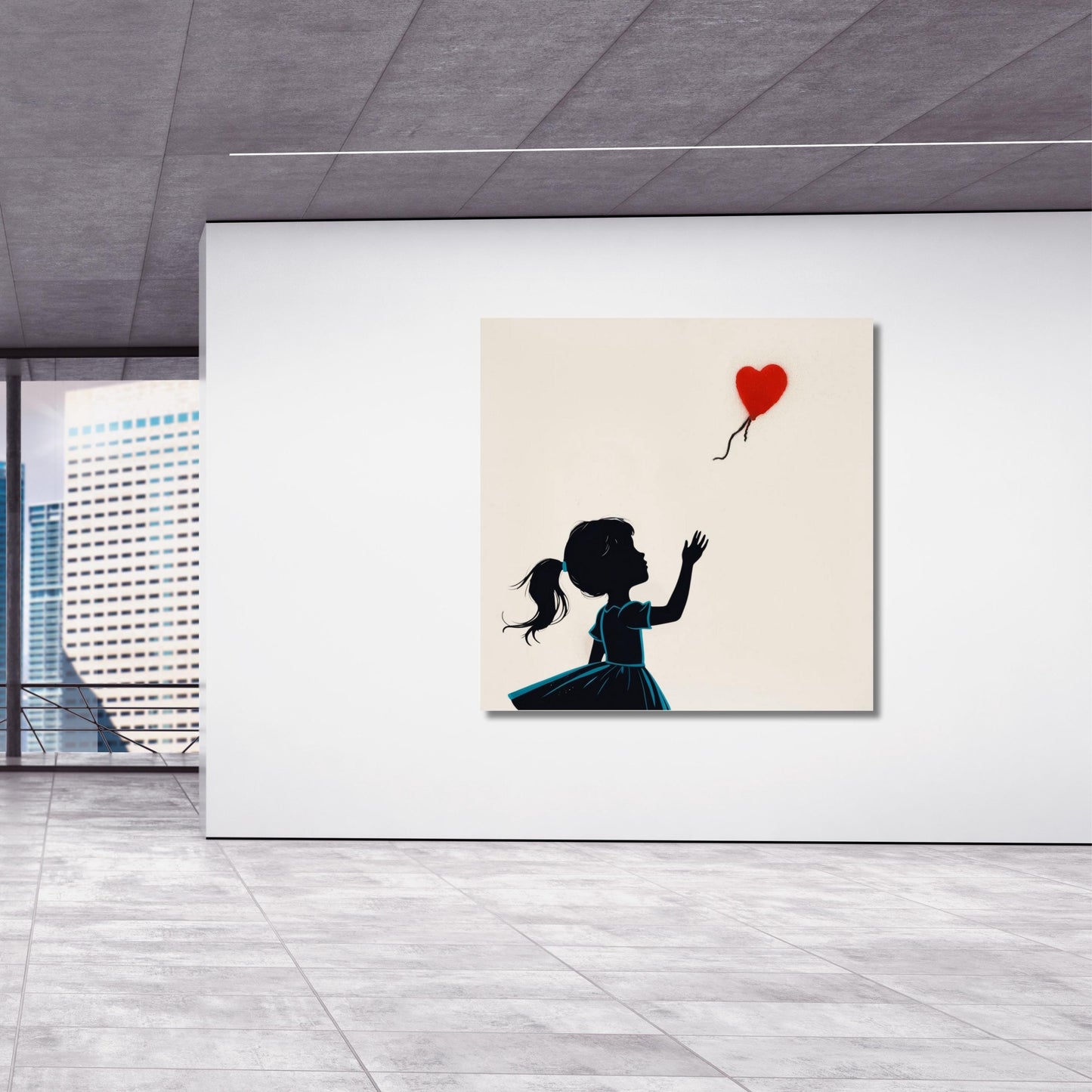 Banksy Girl With Balloon Canvas Wall Art, Numbered Edition Banksy Print, Graffiti Street Art Poster, Modern Urban Wall Decor, Wall Hangings