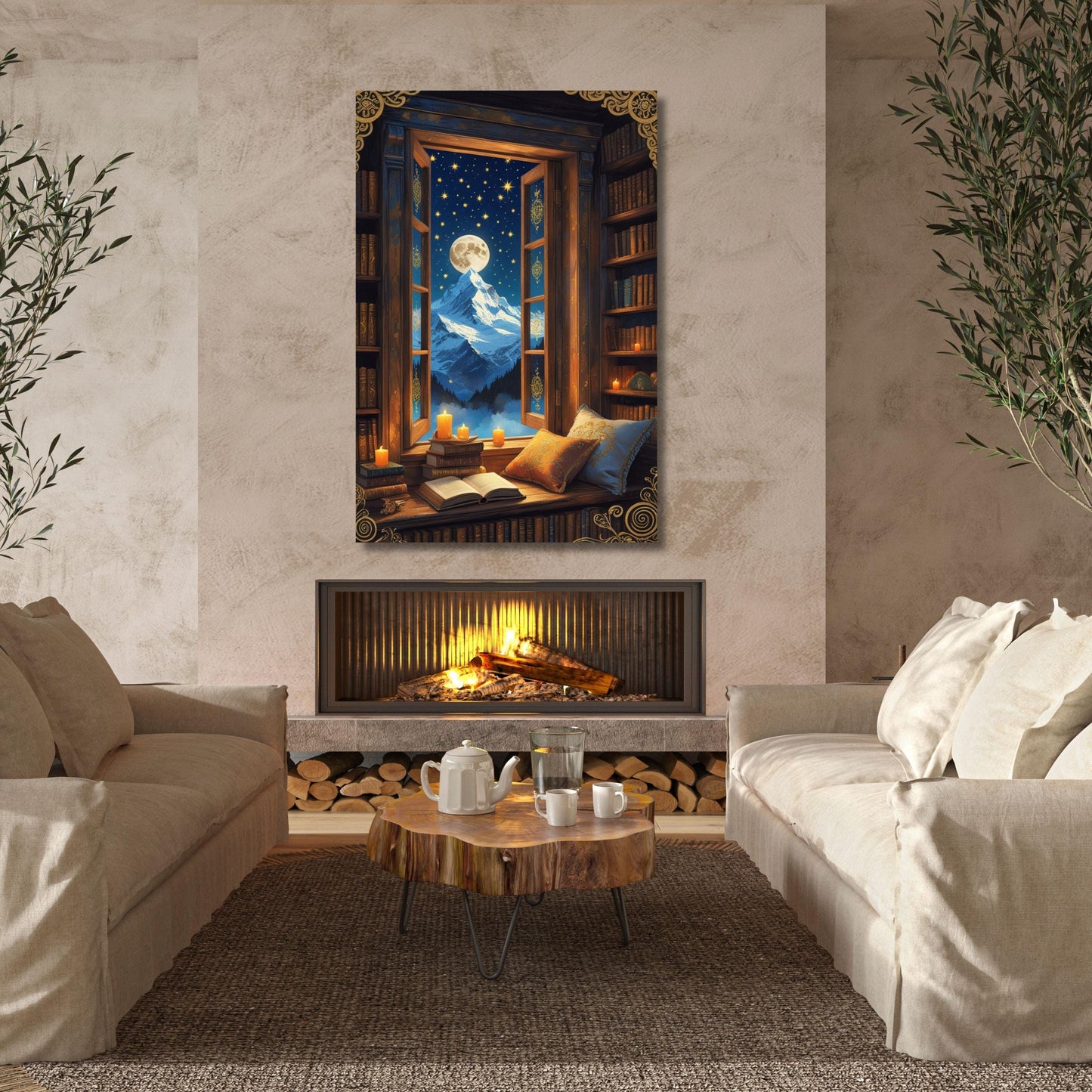 Night Court Canvas Wall Art Fantasy Book DIY Art Set,Acrylic Painting for Adults, Bookish Gift for Readers, DIY Fantasy Decor Paint Wall Art